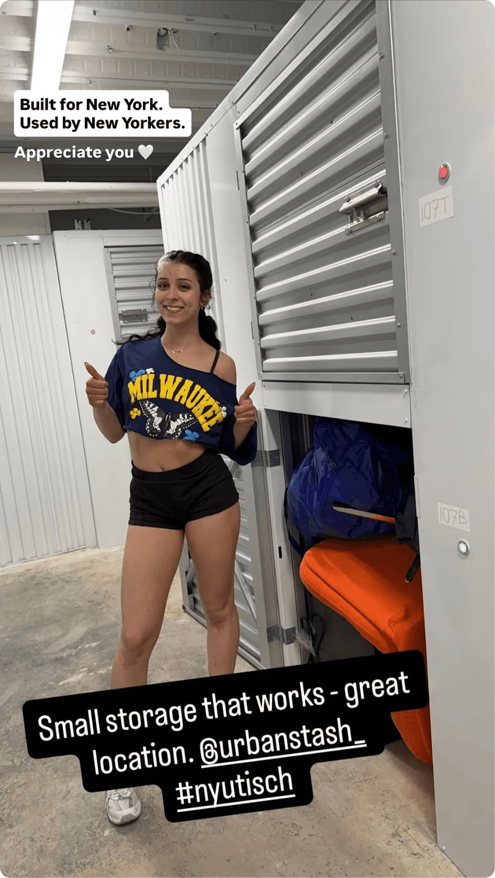 A Stasher moving in with an Urban Stash dolly